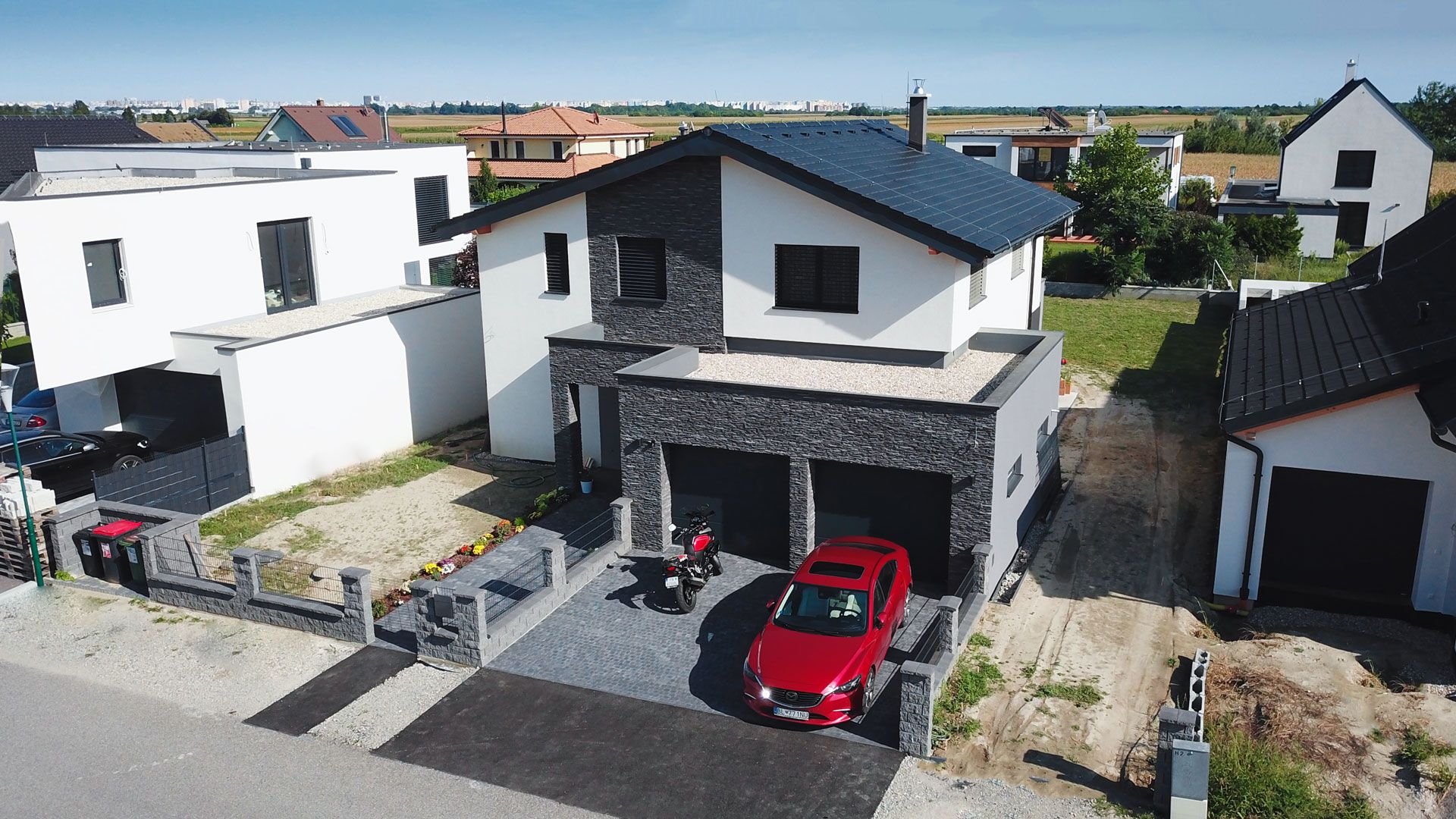 Architektur mit Garage